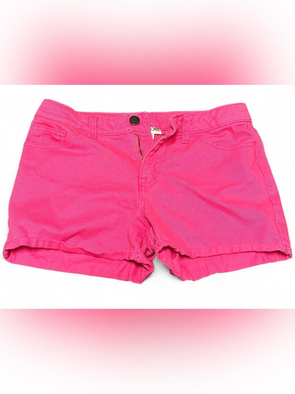 Cherokee Bright Pink Girls' Denim Shorts